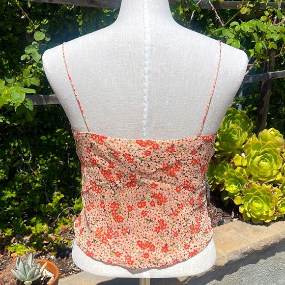 2000s Ann Taylor floral silk cami top - Picture 3 of 4